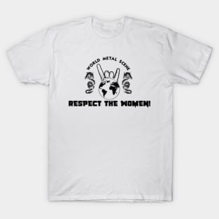 respect the women blk T-Shirt